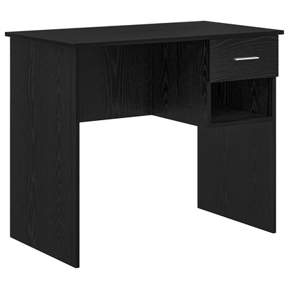 vidaXL Desk Black Oak 90 x 49 x 75 cm Engineered Wood