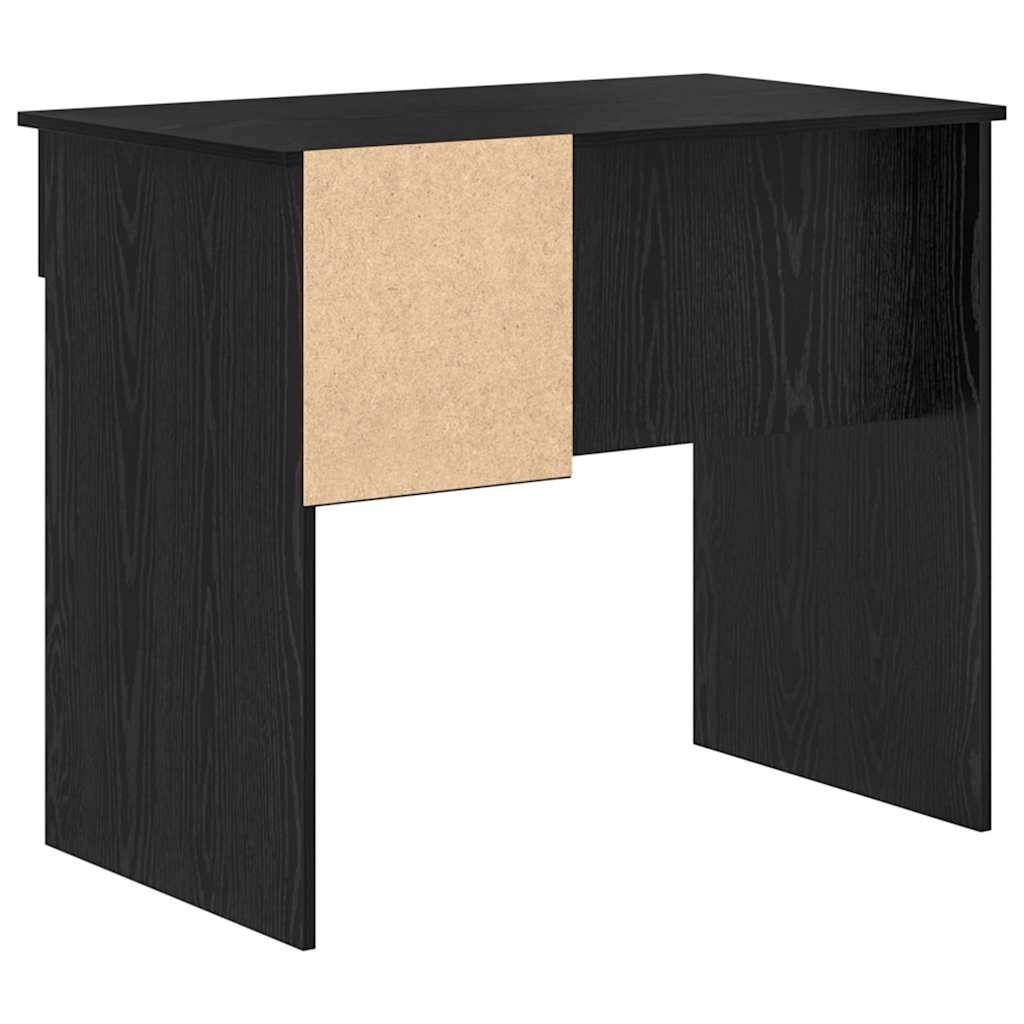 vidaXL Desk with Drawer Black Oak 90 x 49 x 75 cm Engineered Wood