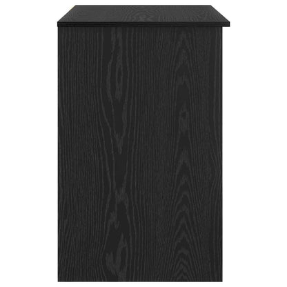 vidaXL Desk with Drawer Black Oak 90 x 49 x 75 cm Engineered Wood