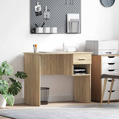 vidaXL Desk Sonoma Oak 90 x 49 x 75 cm Engineered Wood