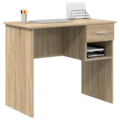 vidaXL Desk Sonoma Oak 90 x 49 x 75 cm Engineered Wood