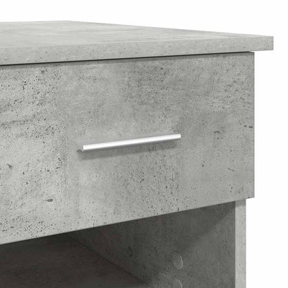 vidaXL Desk with Drawer Concrete Grey 90 x 49 x 75 cm Engineered Wood
