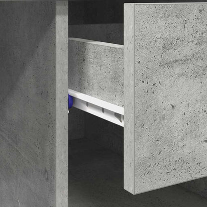 vidaXL Desk with Drawer Concrete Grey 90 x 49 x 75 cm Engineered Wood