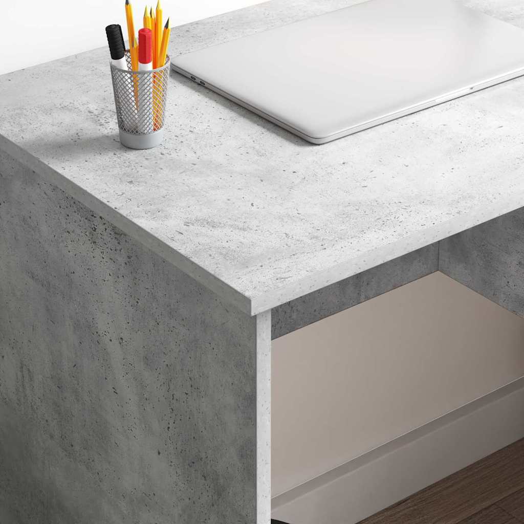 vidaXL Desk with Drawer Concrete Grey 90 x 49 x 75 cm Engineered Wood