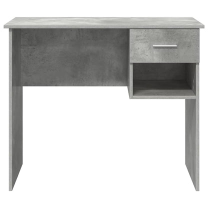 vidaXL Desk with Drawer Concrete Grey 90 x 49 x 75 cm Engineered Wood