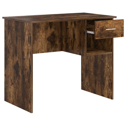 vidaXL Desk Smoked Oak 90 x 49 x 75 cm Engineered Wood