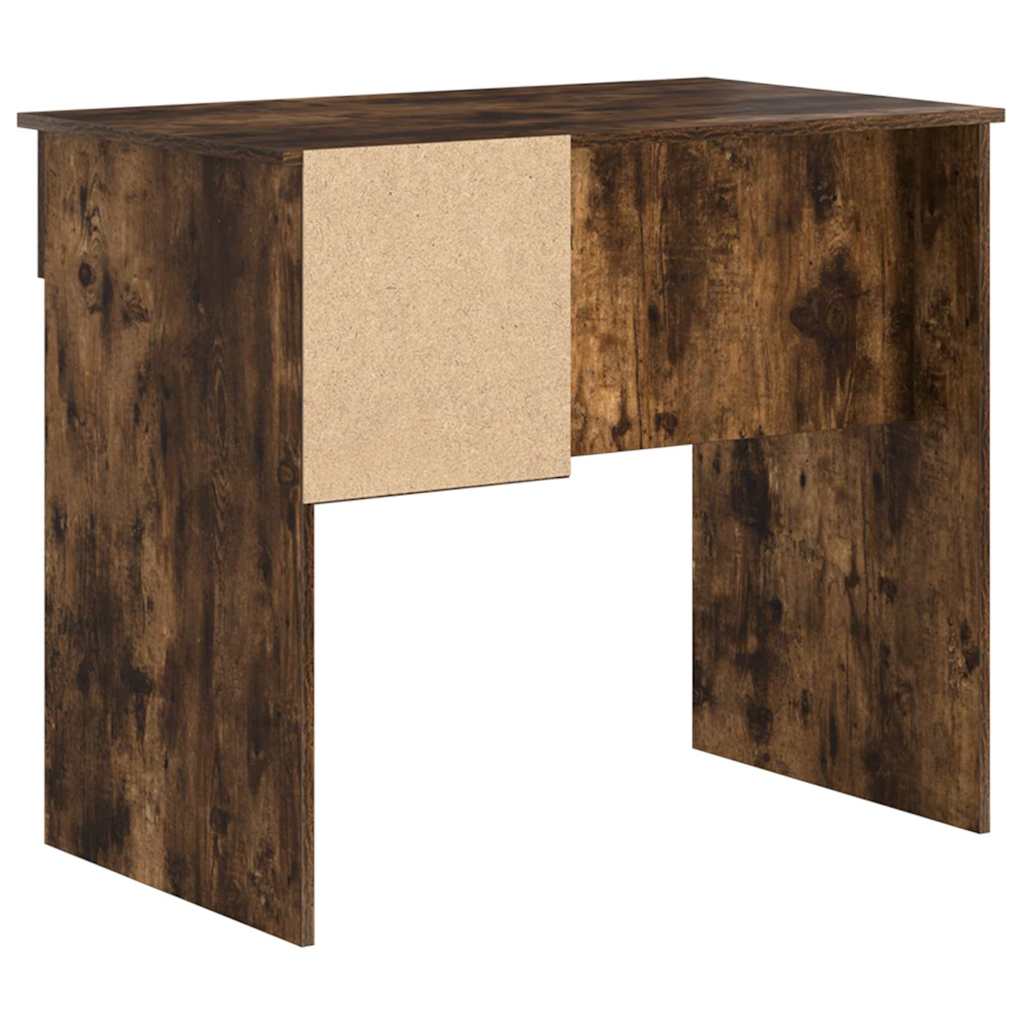 vidaXL Desk with Drawer Smoked Oak 90 x 49 x 75 cm Engineered Wood