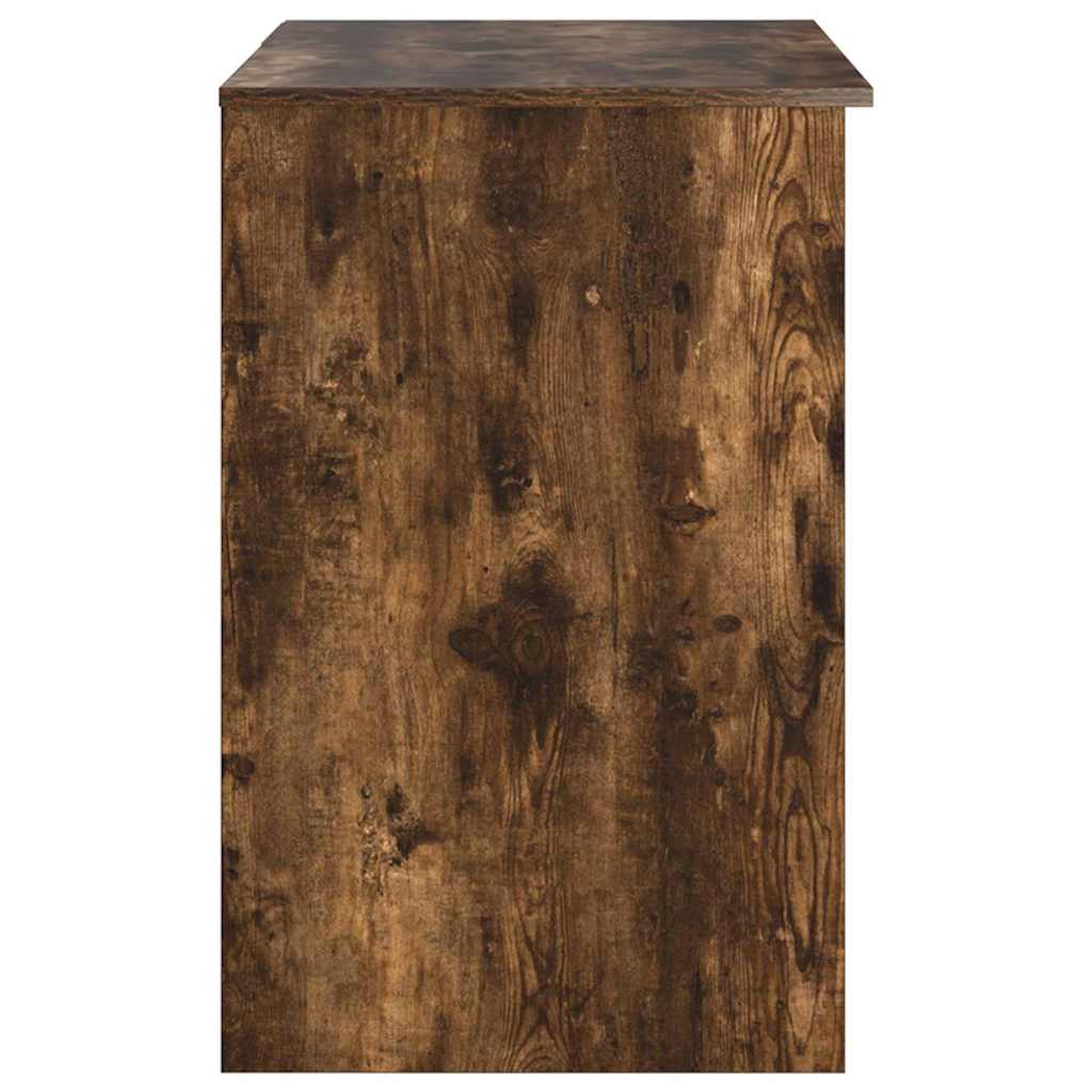 vidaXL Desk with Drawer Smoked Oak 90 x 49 x 75 cm Engineered Wood