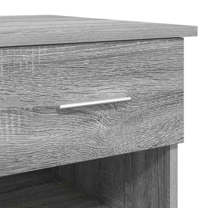 vidaXL Desk with Drawer Grey Sonoma 90 x 49 x 75 cm Engineered Wood