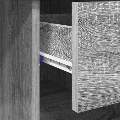 vidaXL Desk with Drawer Grey Sonoma 90 x 49 x 75 cm Engineered Wood