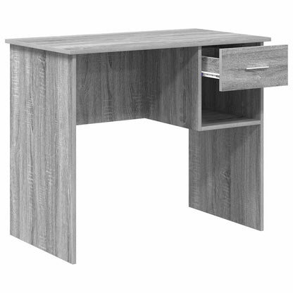 vidaXL Desk with Drawer Grey Sonoma 90 x 49 x 75 cm Engineered Wood