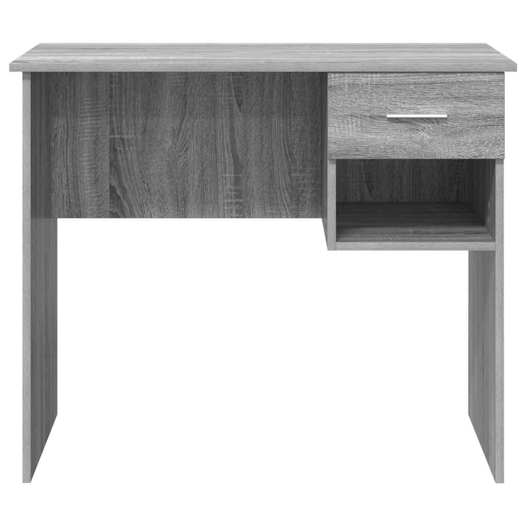 vidaXL Desk with Drawer Grey Sonoma 90 x 49 x 75 cm Engineered Wood