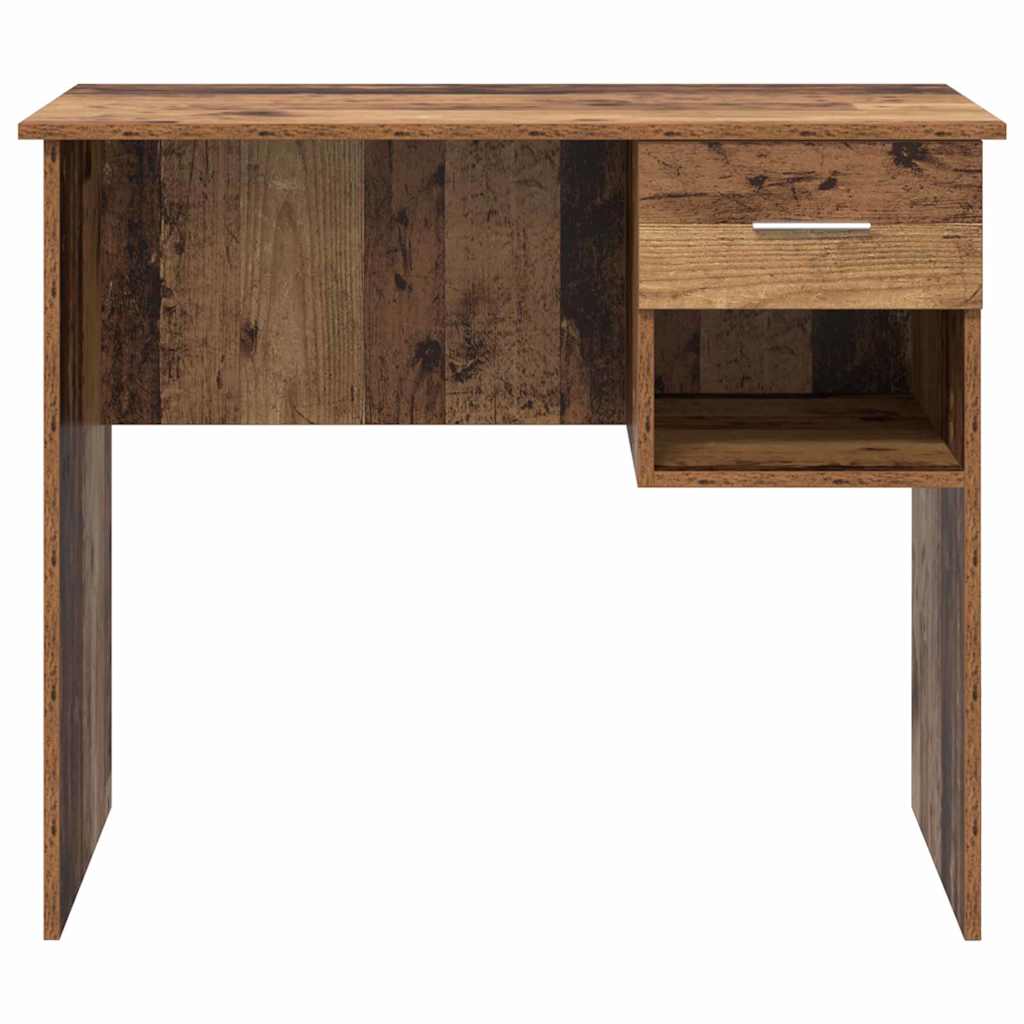 vidaXL Desk with Drawer Old Wood 90 x 49 x 75 cm Engineered Wood