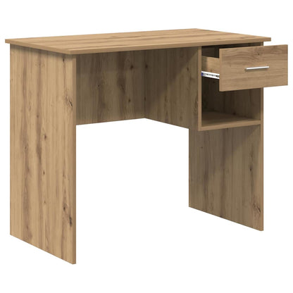 vidaXL Desk with Drawer Artisan Oak 90 x 49 x 75 cm Engineered Wood