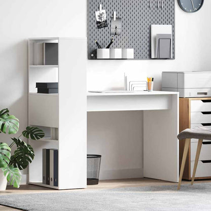 vidaXL Desk with Shelf White 113 x 54 x 120 cm Engineered Wood