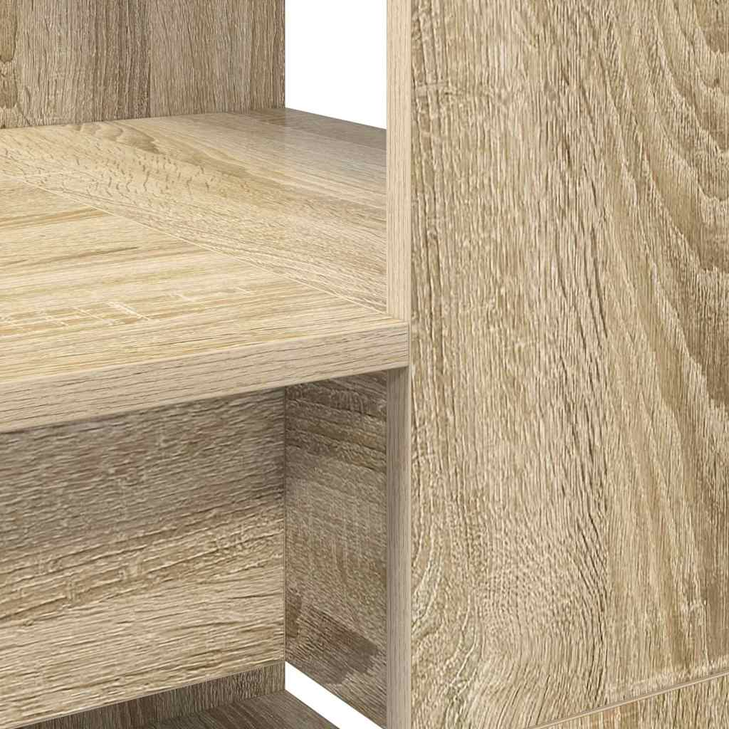 vidaXL Desk with Shelf Sonoma Oak 113 x 54 x 120 cm Engineered Wood