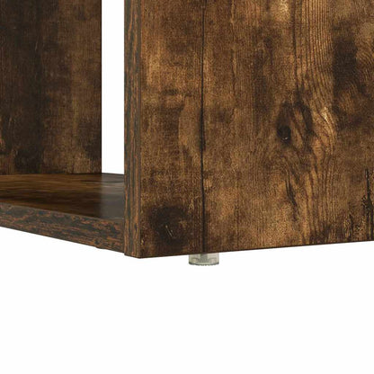 vidaXL Desk with Shelf Smoked Oak 113 x 54 x 120 cm Engineered Wood
