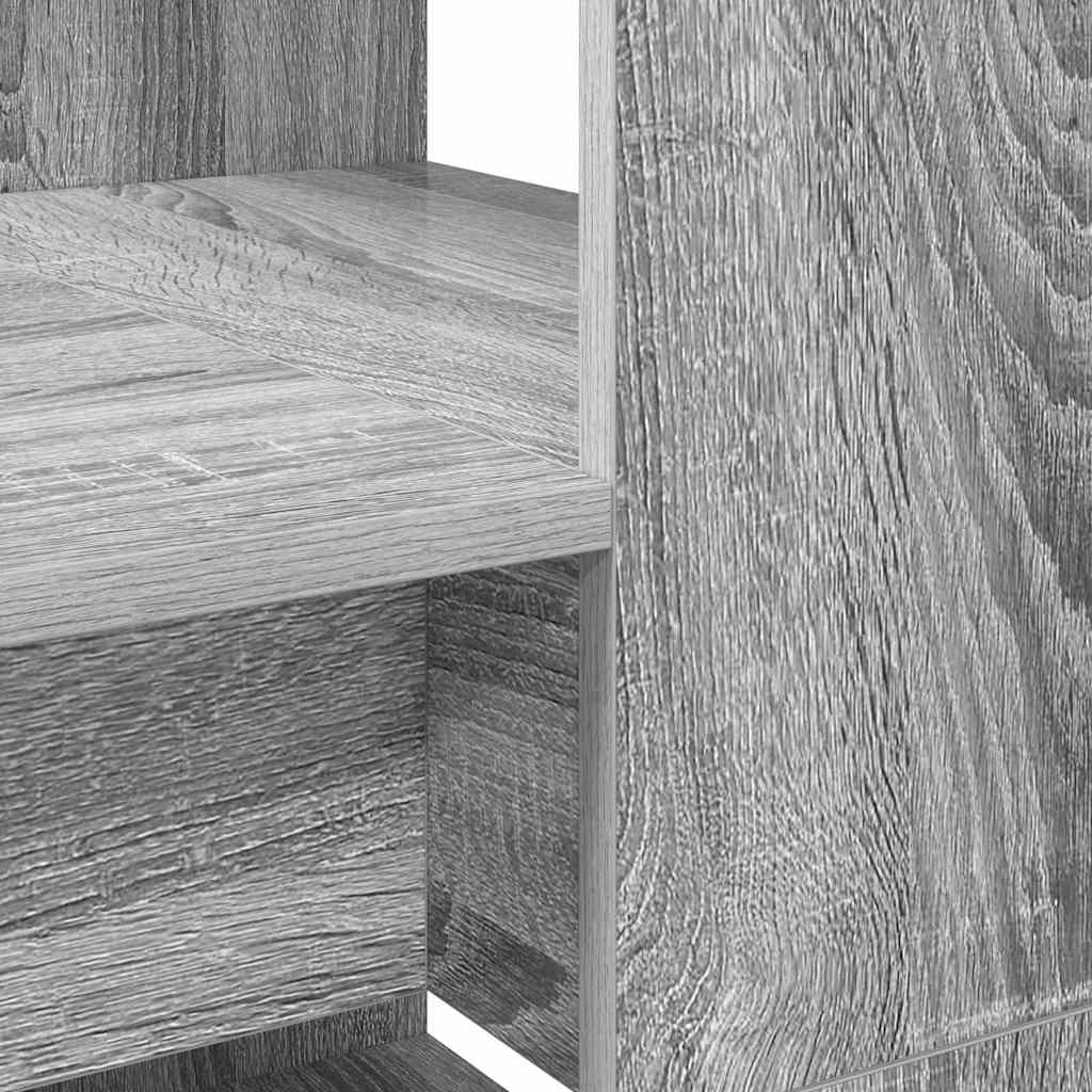 vidaXL Desk with Shelf Grey Sonoma 113 x 54 x 120 cm Engineered Wood