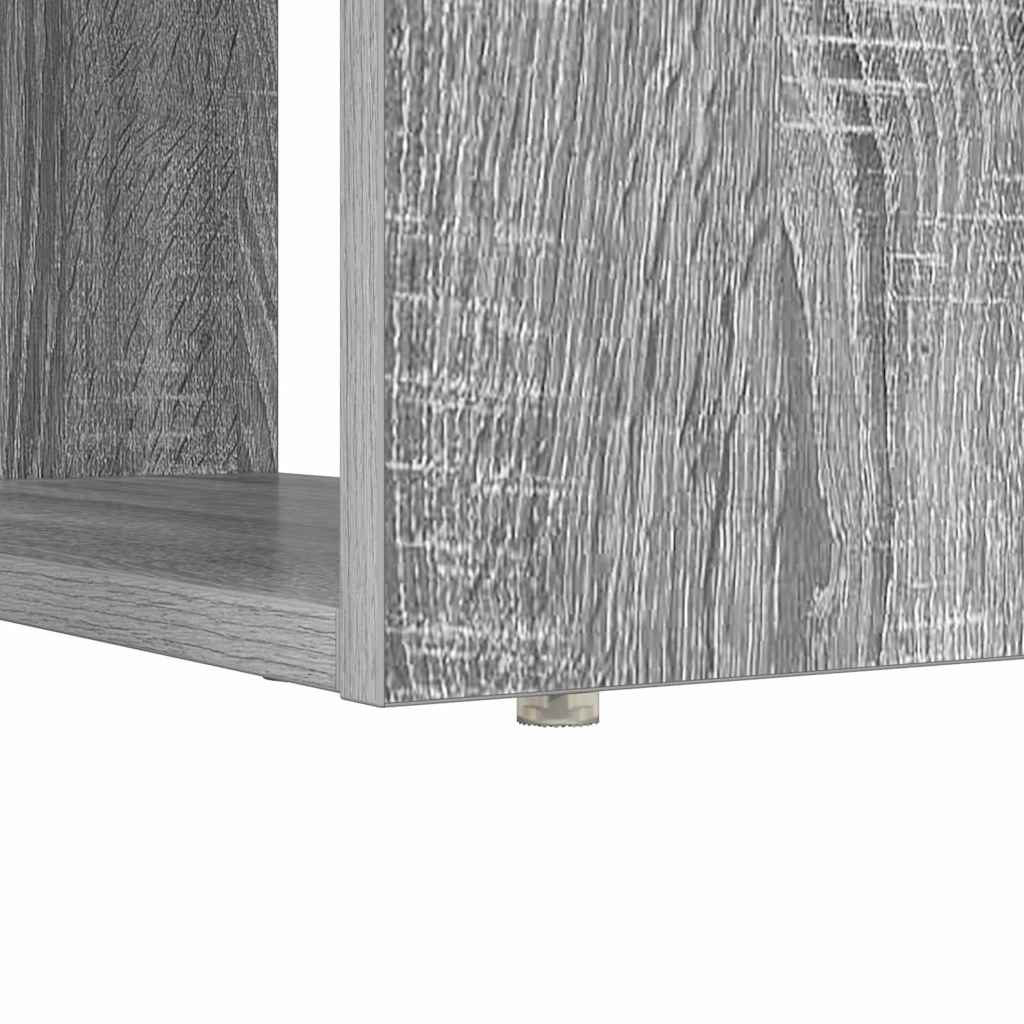 vidaXL Desk with Shelf Grey Sonoma 113 x 54 x 120 cm Engineered Wood