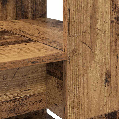 vidaXL Desk with Shelf Old Wood 113 x 54 x 120 cm Engineered Wood