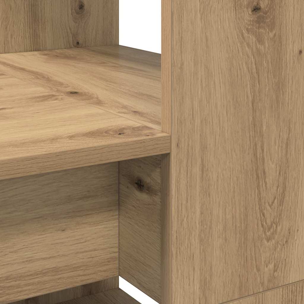 vidaXL Desk Artisan Oak Engineered Wood 113 x 54 x 120 cm