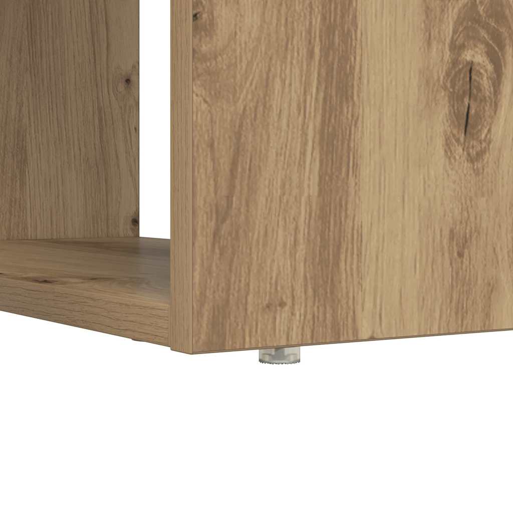 vidaXL Desk with Shelf Artisan Oak 113 x 54 x 120 cm Engineered Wood