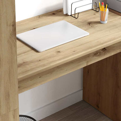 vidaXL Desk Artisan Oak Engineered Wood 113 x 54 x 120 cm