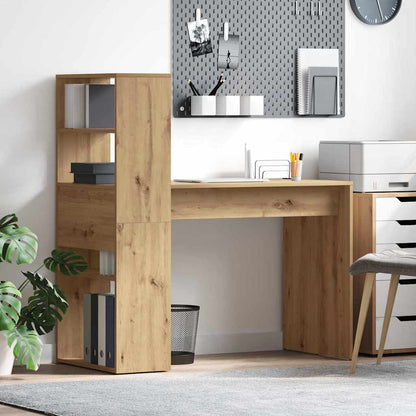 vidaXL Desk Artisan Oak Engineered Wood 113 x 54 x 120 cm