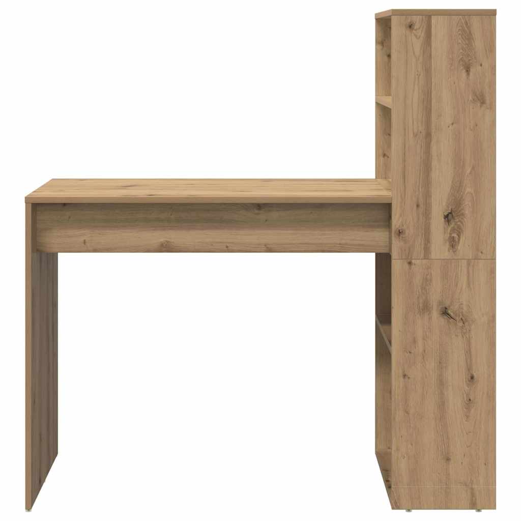 vidaXL Desk Artisan Oak Engineered Wood 113 x 54 x 120 cm