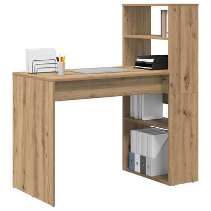 vidaXL Desk Artisan Oak Engineered Wood 113 x 54 x 120 cm