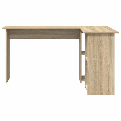 vidaXL Desk with Shelf Sonoma Oak 142 x 102 x 73 cm Engineered Wood