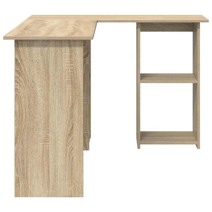 vidaXL Desk with Shelf Sonoma Oak 142 x 102 x 73 cm Engineered Wood