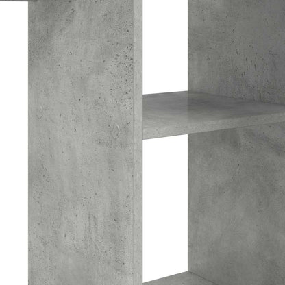 vidaXL Desk with Shelf Concrete Grey 142 x 102 x 73 cm Engineered Wood