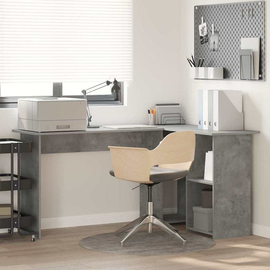 vidaXL Desk Concrete Grey 142 x 102 x 73 cm Engineered Wood