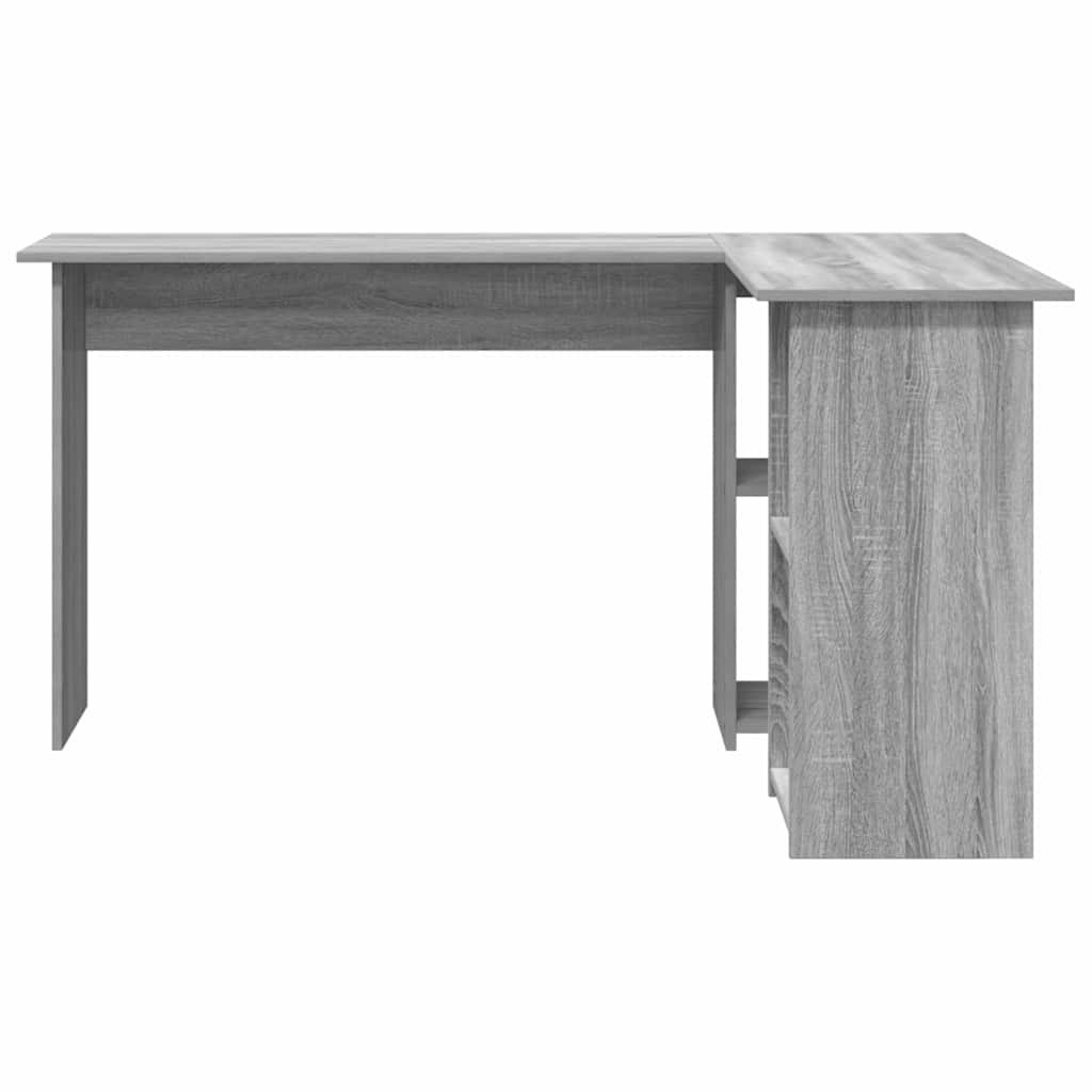 vidaXL Desk Grey Sonoma 142 x 102 x 73 cm Engineered Wood