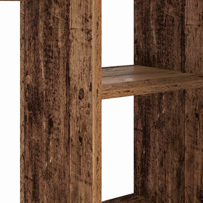 vidaXL Desk with Shelf Old Wood 142 x 102 x 73 cm Engineered Wood