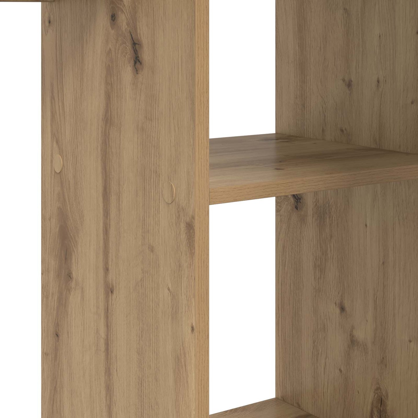 vidaXL Desk with Shelf Artisan Oak 142 x 102 x 73 cm Engineered Wood