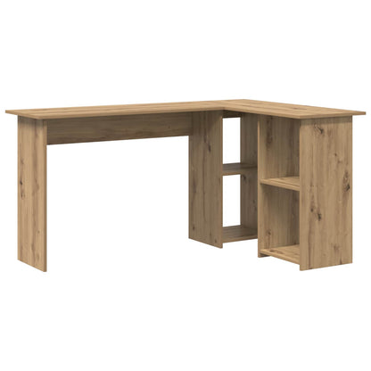 vidaXL Desk Artisan Oak Engineered Wood 142 x 102 x 73 cm