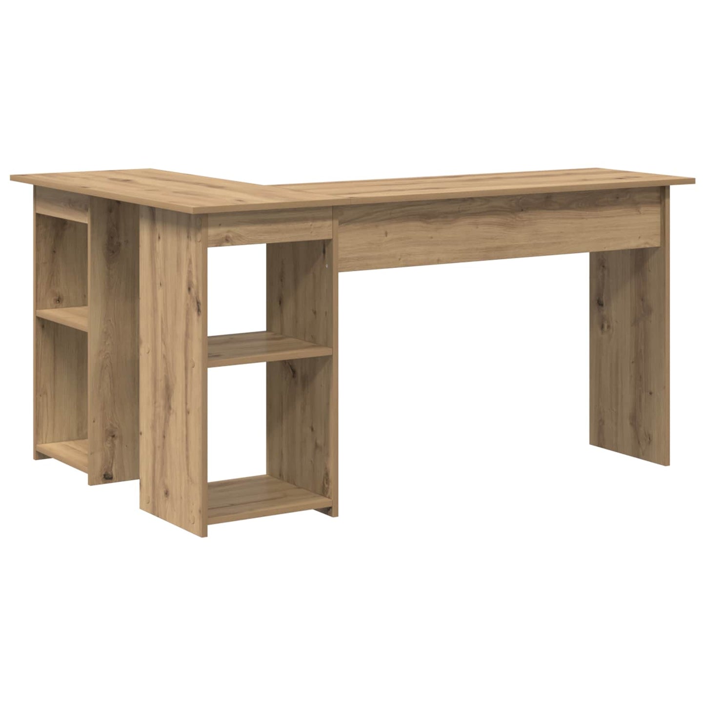 vidaXL Desk Artisan Oak Engineered Wood 142 x 102 x 73 cm