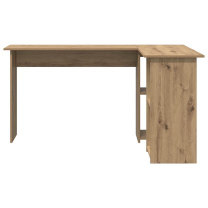 vidaXL Desk with Shelf Artisan Oak 142 x 102 x 73 cm Engineered Wood