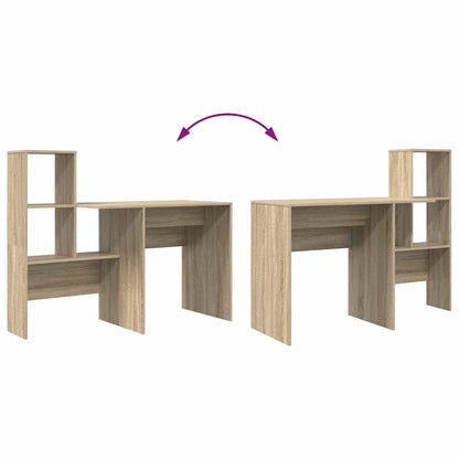 vidaXL Desk Sonoma Oak 131.5 x 50 x 106.5 cm Engineered Wood