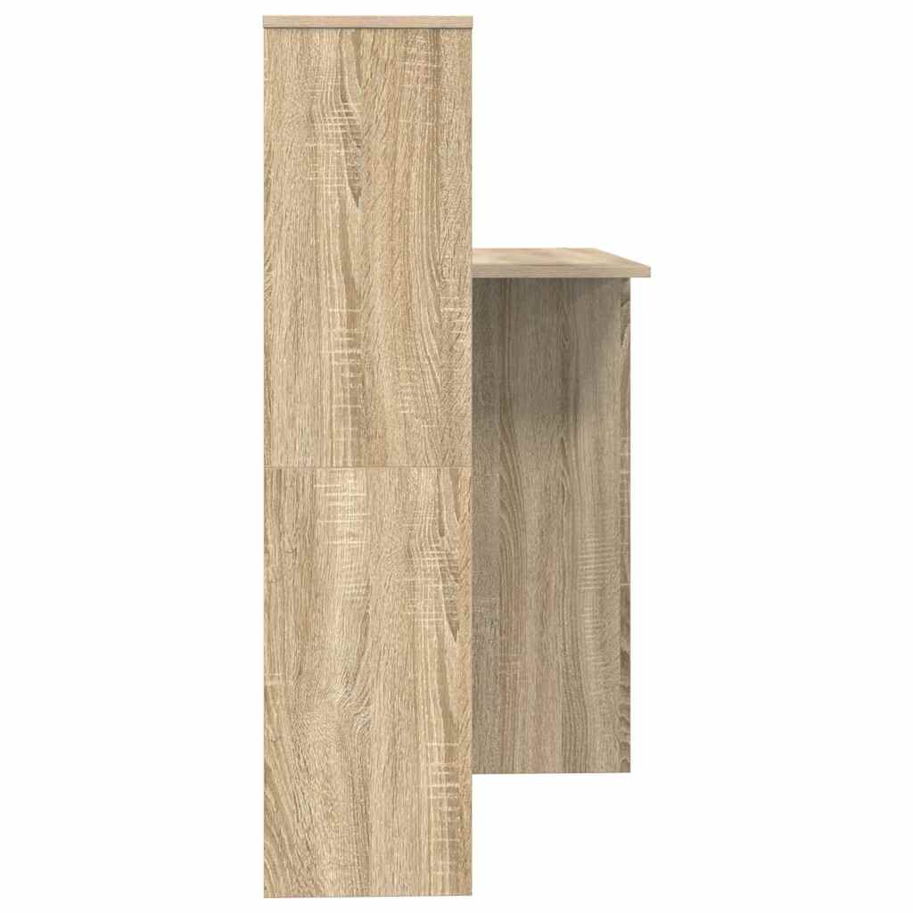 vidaXL Desk Sonoma Oak 131.5 x 50 x 106.5 cm Engineered Wood