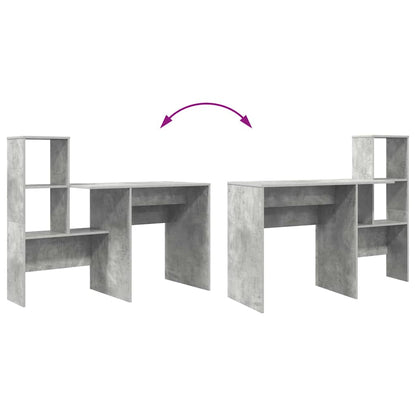 vidaXL Desk Concrete Grey 131.5 x 50 x 106.5 cm Engineered Wood