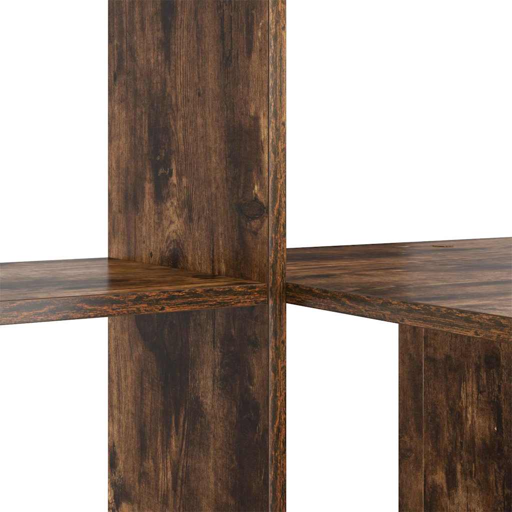 vidaXL Desk Smoked Oak 131.5 x 50 x 106.5 cm Engineered Wood