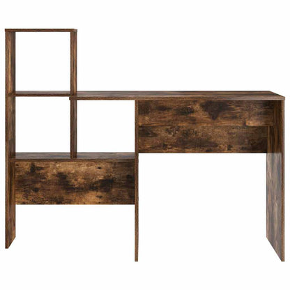 vidaXL Desk Smoked Oak 131.5 x 50 x 106.5 cm Engineered Wood