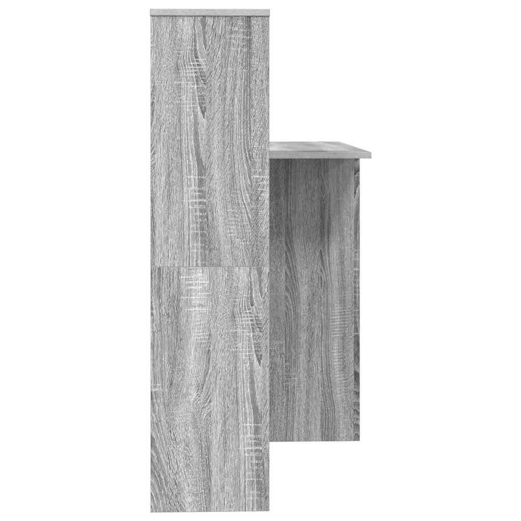 vidaXL Desk Grey Sonoma 131.5 x 50 x 106.5 cm Engineered Wood