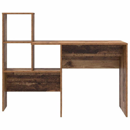 vidaXL Desk with Shelf Old Wood 131.5 x 50 x 106.5 cm Engineered Wood