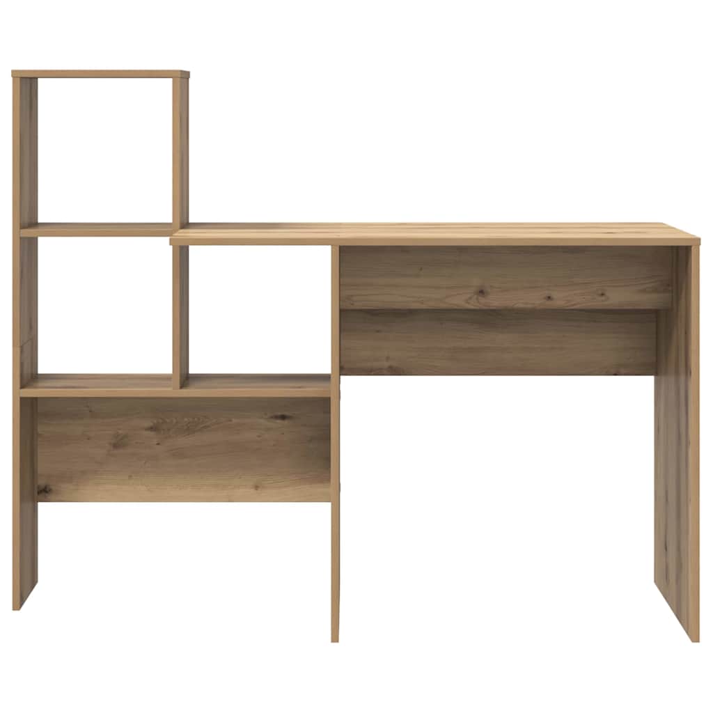 vidaXL Desk Artisan Oak Engineered Wood 131.5 x 50 x 106.5 cm