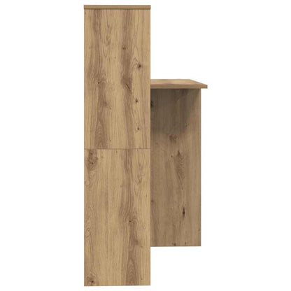 vidaXL Desk Artisan Oak 131.5 x 50 x 106.5 cm Engineered Wood