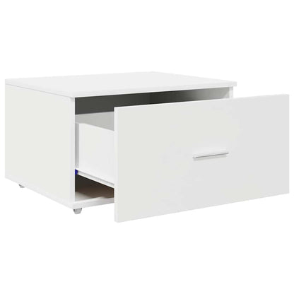 vidaXL Drawer Cabinet with Wheel White 55 x 45 x 31 cm